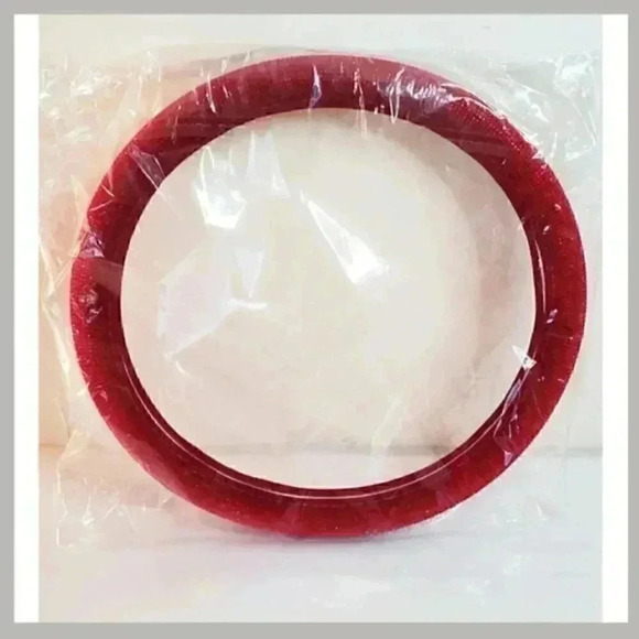 Red Bling Steering Wheel Cover 15" - Picture 2 of 6